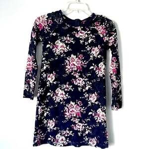 Imoga girls navy floral embroidered tulle dress size 10